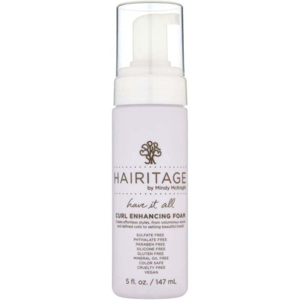 Hairitage Have It All Curl Enhancing Foam Mousse front view packaging