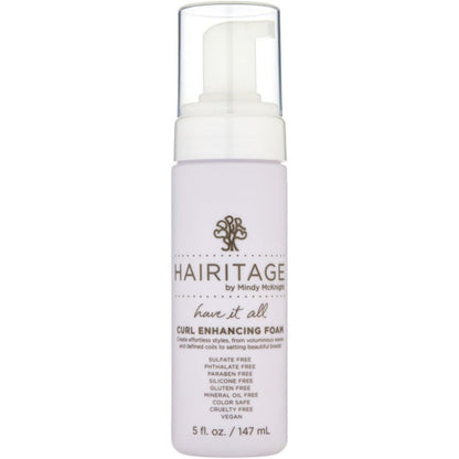 Hairitage Have It All Curl Enhancing Foam Mousse front view packaging