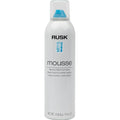 RUSK Designer Collection Mousse front view showcasing professional salon volumizing packaging.
