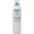 RUSK Designer Collection Mousse front view showcasing professional salon volumizing packaging.