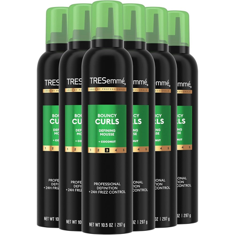 TRESemmÃ© Flawless Curls Nourishing Mousse front view showcasing product branding