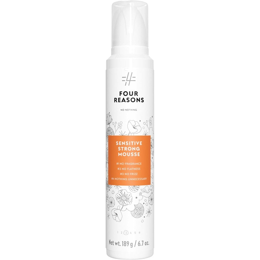 No Nothing Very Sensitive Strong Hair Mousse front view packaging for styling fine hair