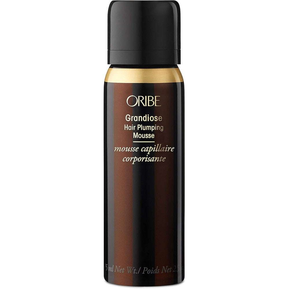 Oribe Grandiose Hair Plumping Mousse 2.5 fluid ounce bottle front view for luxury volumizing hair styling