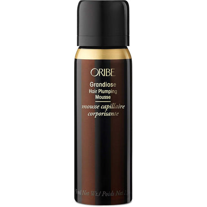 Oribe Grandiose Hair Plumping Mousse 2.5 fluid ounce bottle front view for luxury volumizing hair styling