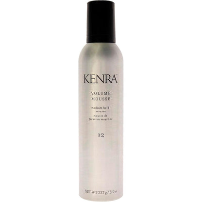 Kenra Professional Volume Mousse 12 front view 8 Ounce bottle for voluminous hair styling