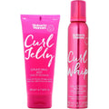 Umberto Giannini Volumizing Duo front view showcasing the pink curl jelly tube and styling mousse bottle.