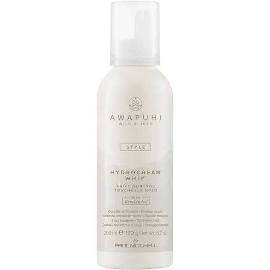 Paul Mitchell Awapuhi Wild Ginger HydroCream Whip Mousse front view premium hair volumizer