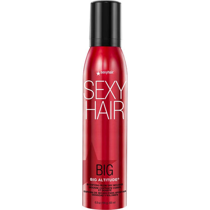 SexyHair Big Altitude Bodifying Blow Dry Mousse front view showcasing the iconic blue packaging.