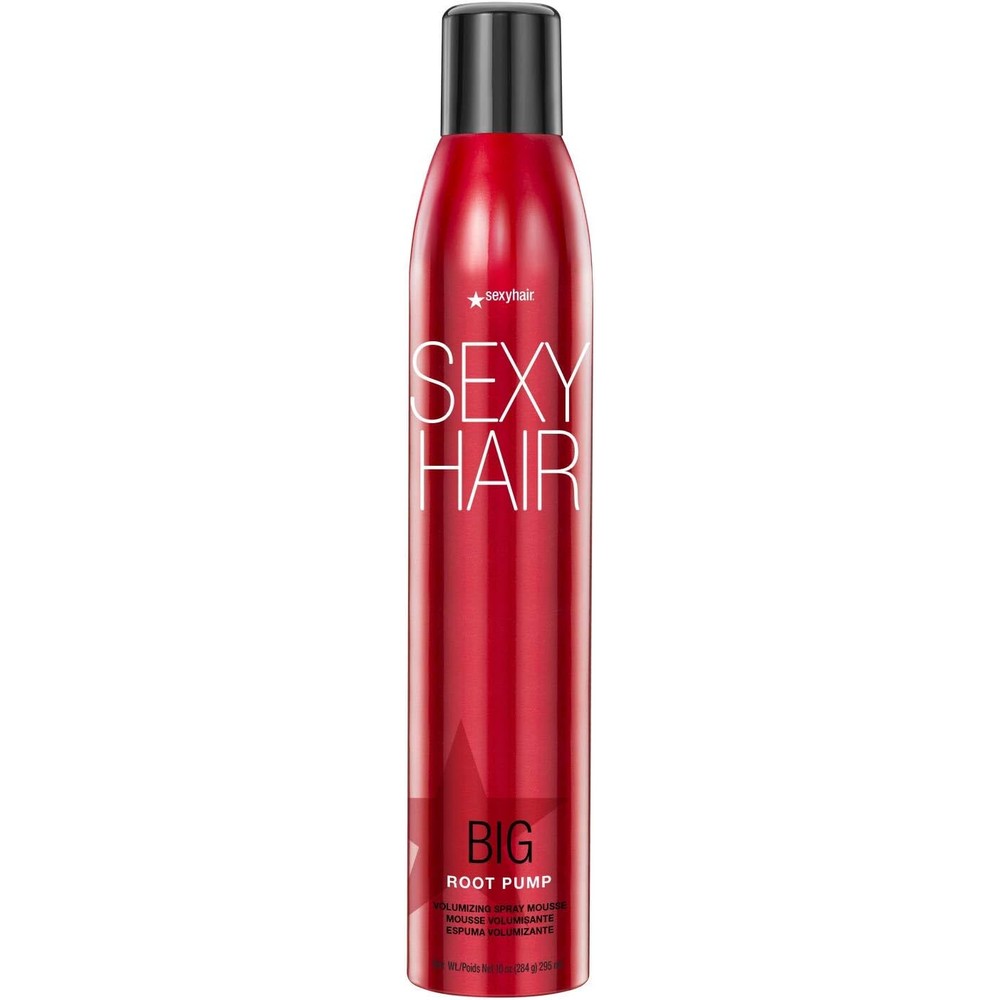 SexyHair Big Root Pump Volumizing Spray Mousse front view red bottle for fine hair styling