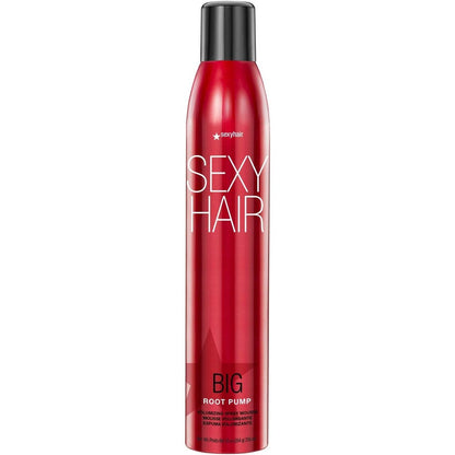SexyHair Big Root Pump Volumizing Spray Mousse front view red bottle for fine hair styling
