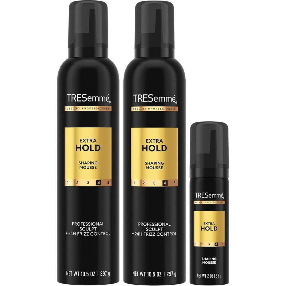 Tresemme Shaping Mousse Extra Hold 3 Piece Set front view