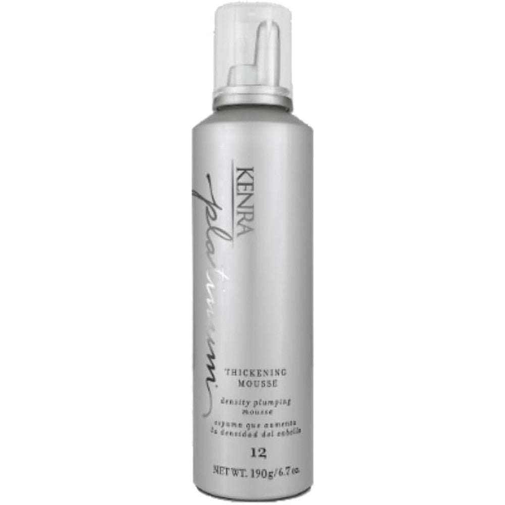 Kenra Professional Platinum Thickening Mousse twelve bottle front view for voluminous hair styling