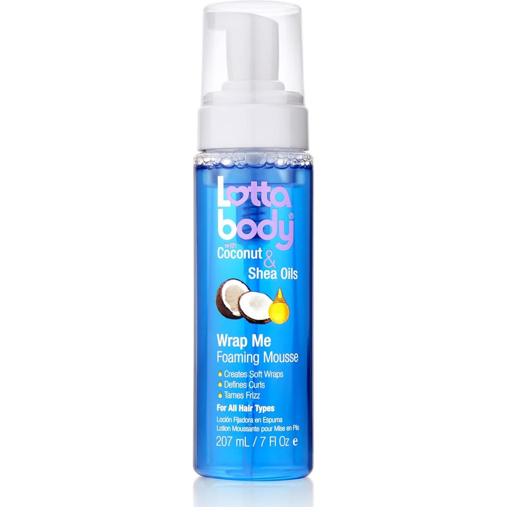 Lottabody Coconut Oil and Shea Wrap Me Foaming Curl Mousse front view bottle