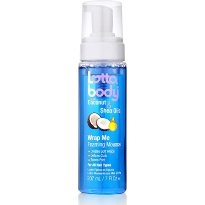 Lottabody Coconut Oil and Shea Wrap Me Foaming Curl Mousse front view bottle