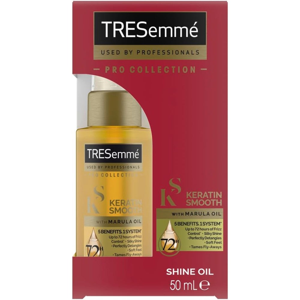 TRESemme Pro Collection Keratin Smooth Shine Oil 50ml bottle front view for frizz control