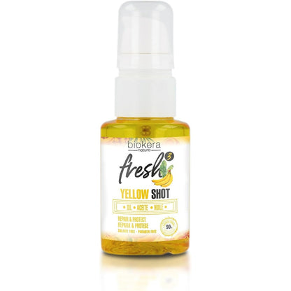 Salerm Biokera Natura Fresh Yellow Shot Oil front view packaging