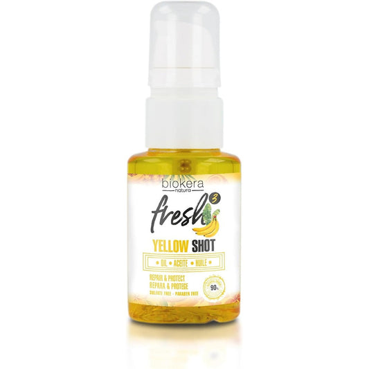 Salerm Biokera Natura Fresh Yellow Shot Oil front view packaging