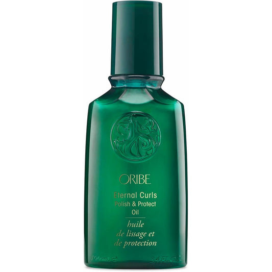 Oribe Eternal Curls Polish and Protect Oil front view of the luxury bottle for curly hair styling