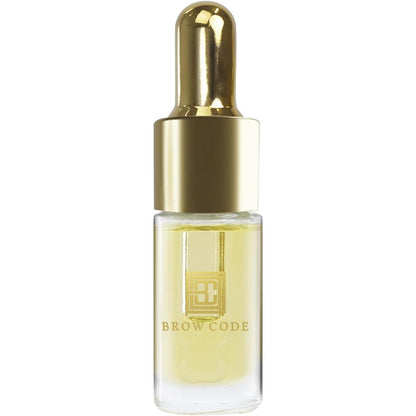 Brow Code GOLD Nourishing Eyebrow Growth Oil 5ml bottle front view premium eyebrow care