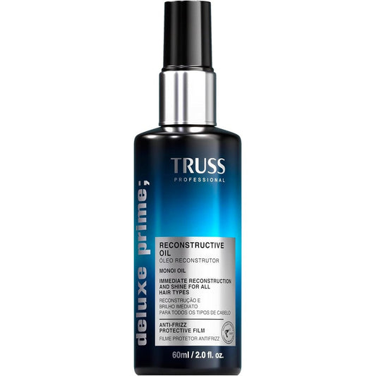 TRUSS Deluxe Prime Reconstructive Hair Oil front view bottle for damaged hair care routine