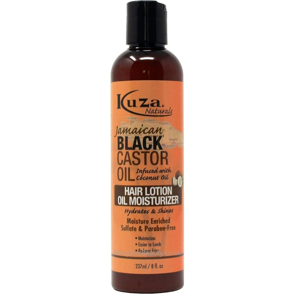 Kuza Naturals Jamaican Black Castor Oil Hair Lotion Moisturizer front view bottle