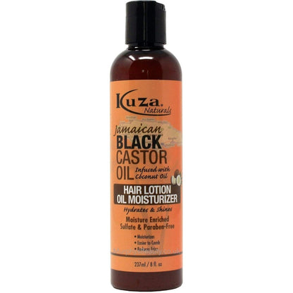 Kuza Naturals Jamaican Black Castor Oil Hair Lotion Moisturizer front view bottle
