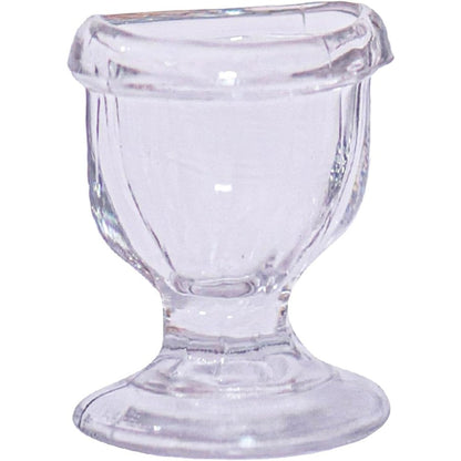 HealthAndYoga glass eye wash cup front view for eye hygiene