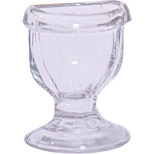 HealthAndYoga glass eye wash cup front view for eye hygiene