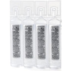 Red Steer Glove First Aid Eye Rinse front view of four sterile vials.