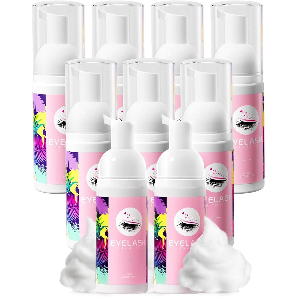 Buqikma Lash Shampoo front view professional foaming cleanser bottle