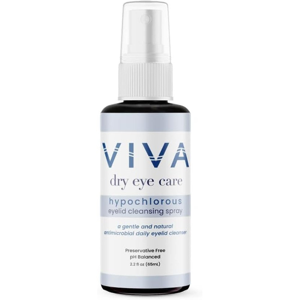 Amcon VIVA Eyelid Cleansing Spray front view for dry eye relief.