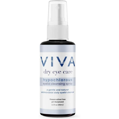 Amcon VIVA Eyelid Cleansing Spray front view for dry eye relief.
