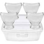 Boyizupha Transparent Glass Eye Wash Cup front view of four glass cups