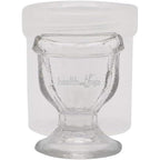 SoulGenie HealthAndYoga ChillEyes transparent glass eye wash cup front view for eye hygiene.