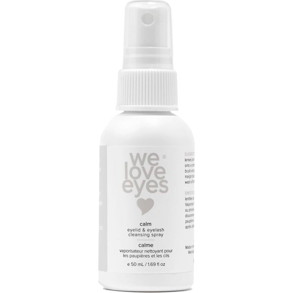 We Love Eyes Gentle Calm Hypochlorous Eyelid Cleansing Spray front view for eyelid hygiene.
