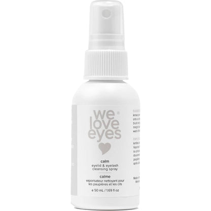 We Love Eyes Gentle Calm Hypochlorous Eyelid Cleansing Spray front view for eyelid hygiene.