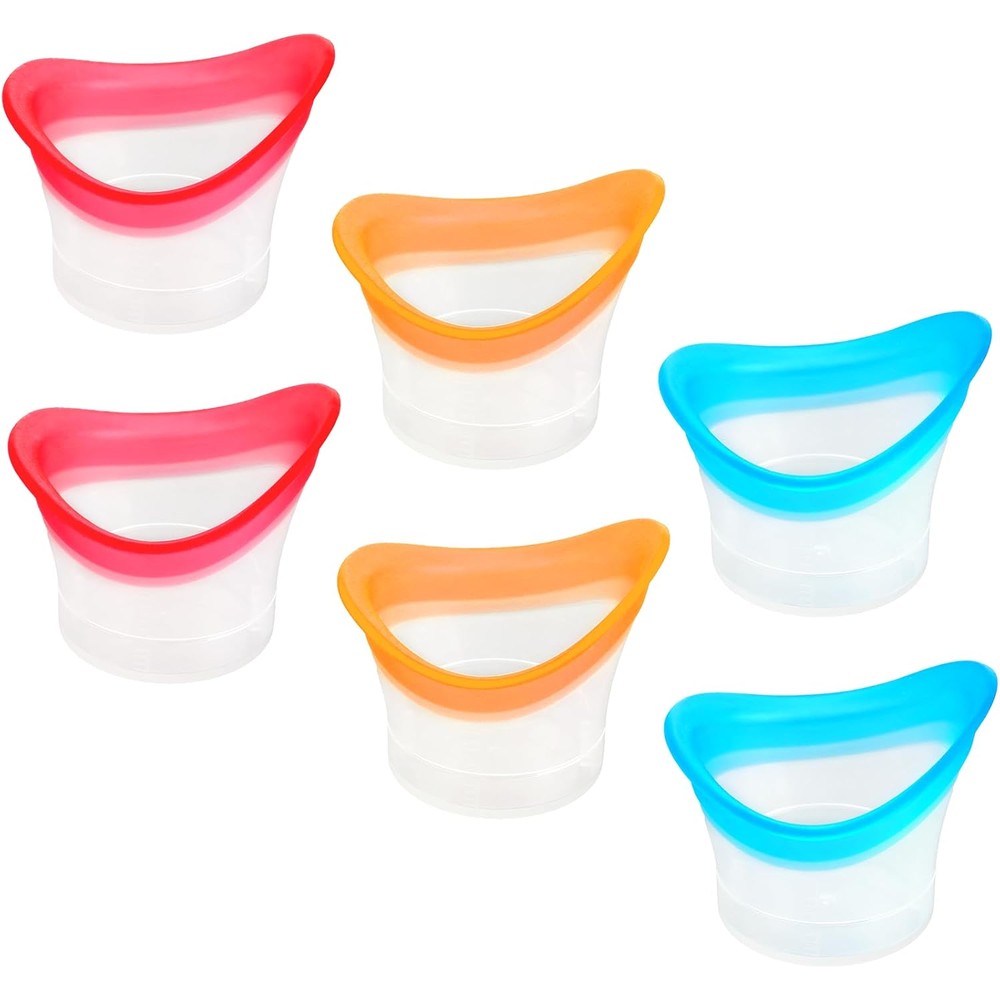 Qianyu Silicone Eye Wash Cups front view of 6 pack kit