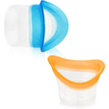 PAVNSO KBPNO Eye Wash Cup front view of blue and orange silicone cups.