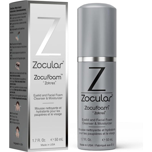 Zocular ZocuFoam Foaming Eyelid Cleanser front view for dry eye relief