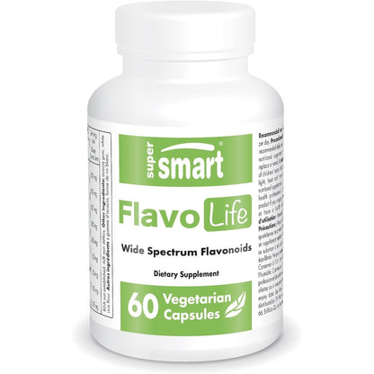 Supersmart FlavoLife Flavonoid Complex bottle front view showing capsule count