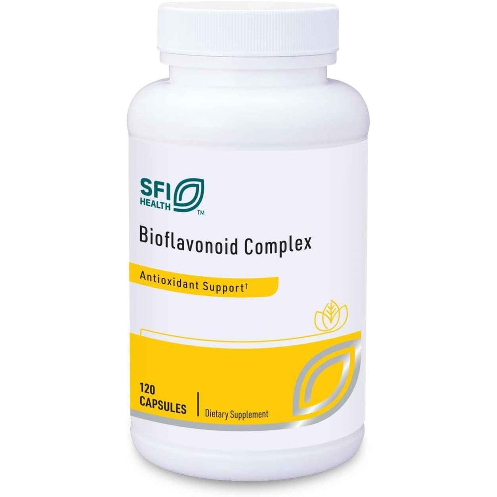 SFI Health Klaire Labs Bioflavonoid Complex front view showing 120 capsules bottle for immune support.