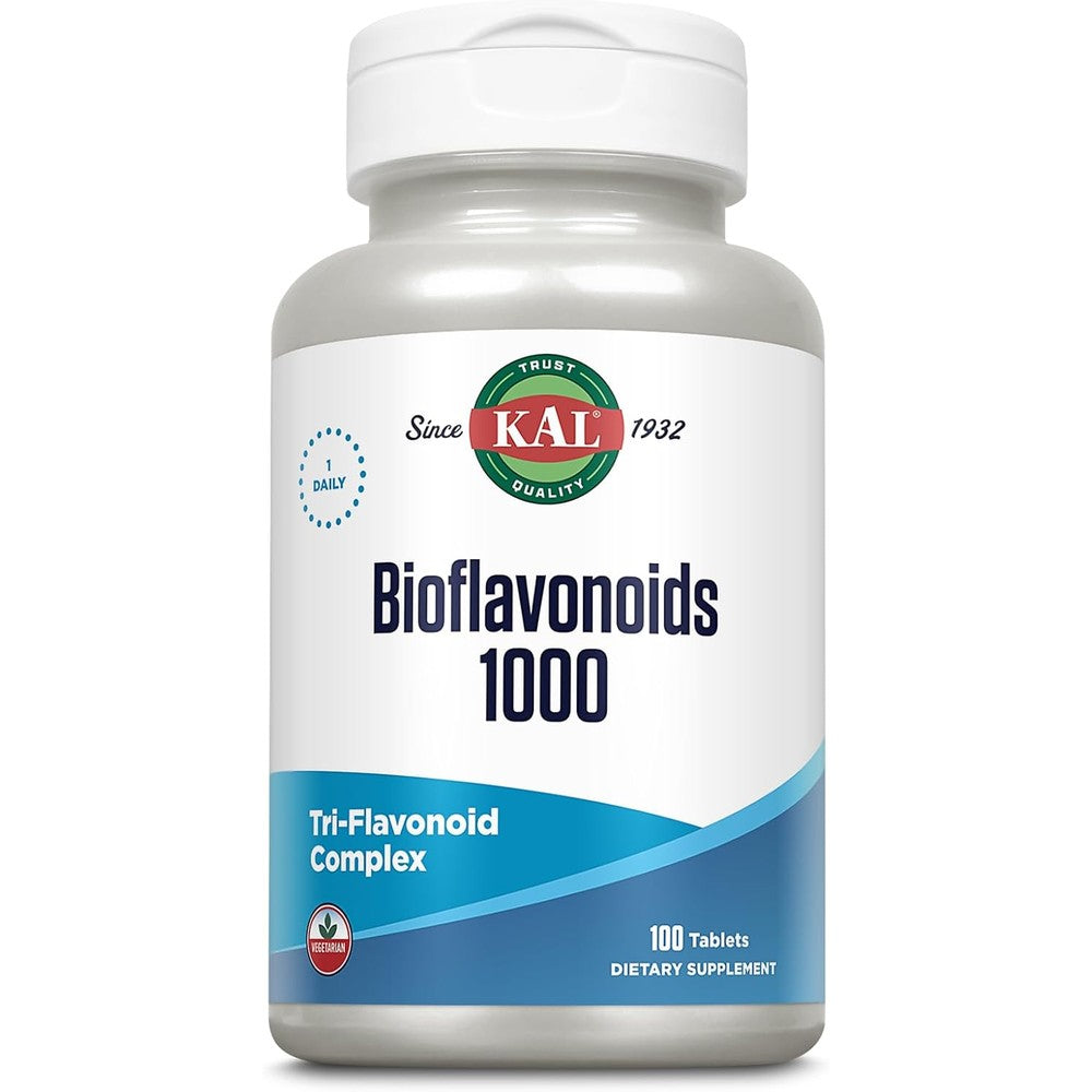 KAL Bioflavonoid 1000mg 100 tablets front view showing packaging for antioxidant support