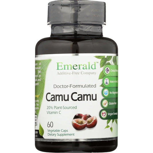 Emerald Labs Camu Camu vegetable capsules front bottle view for immune support