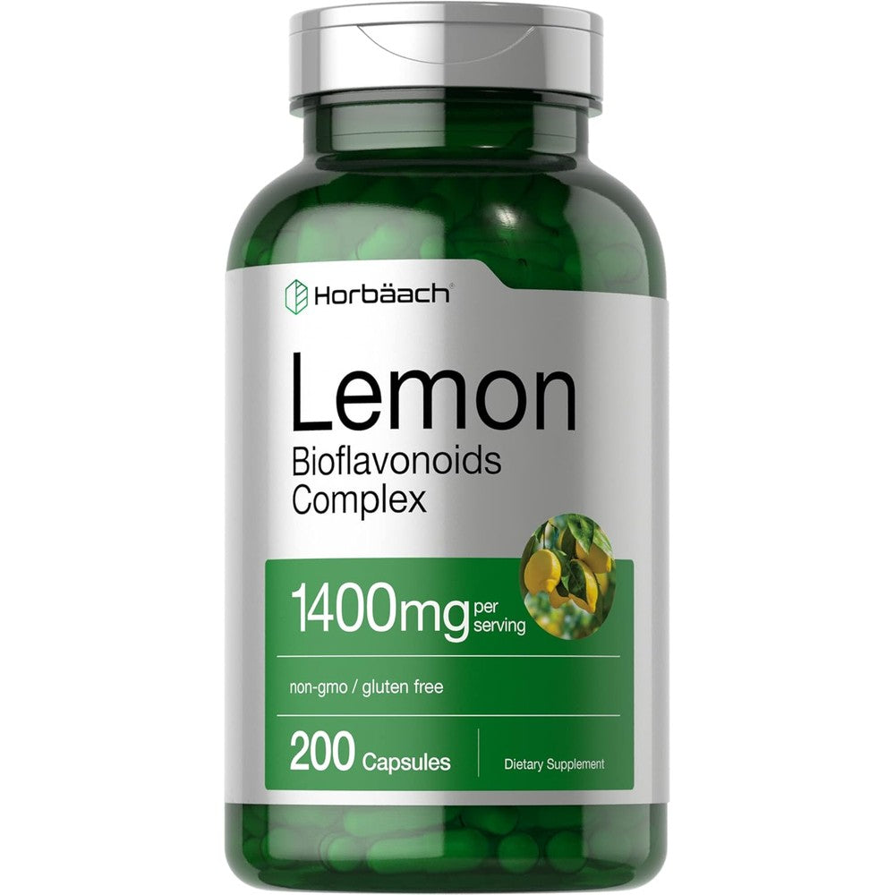 Horbäach Lemon Bioflavonoids 1400mg antioxidant supplement 200 capsules bottle