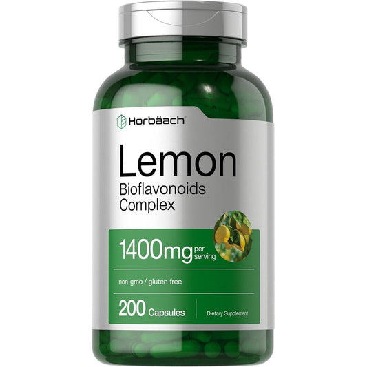 Horbäach Lemon Bioflavonoids 1400mg antioxidant supplement 200 capsules bottle
