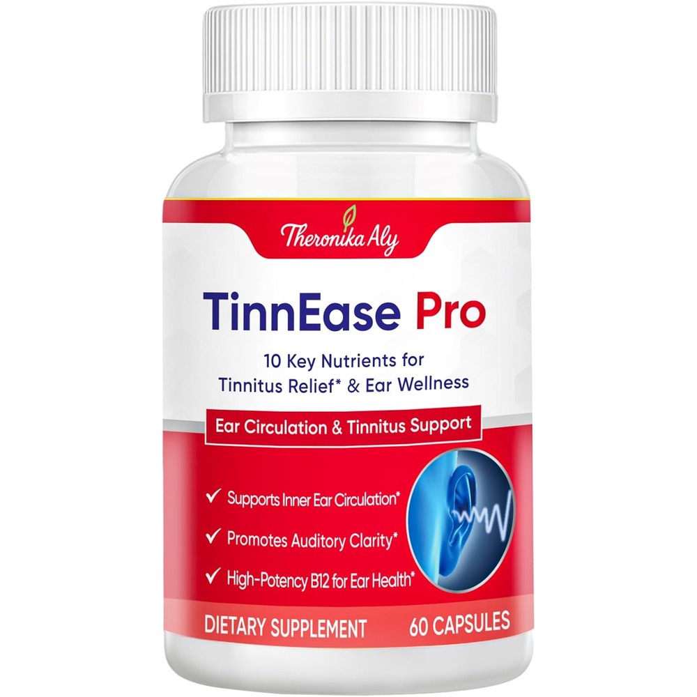 Theronika Aly Tinnitus Relief Capsules front view bottle for ear wellness