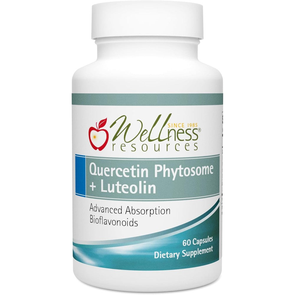 Wellness Resources Quercetin Phytosome with Luteolin bottle front view showing capsule count and key benefits.