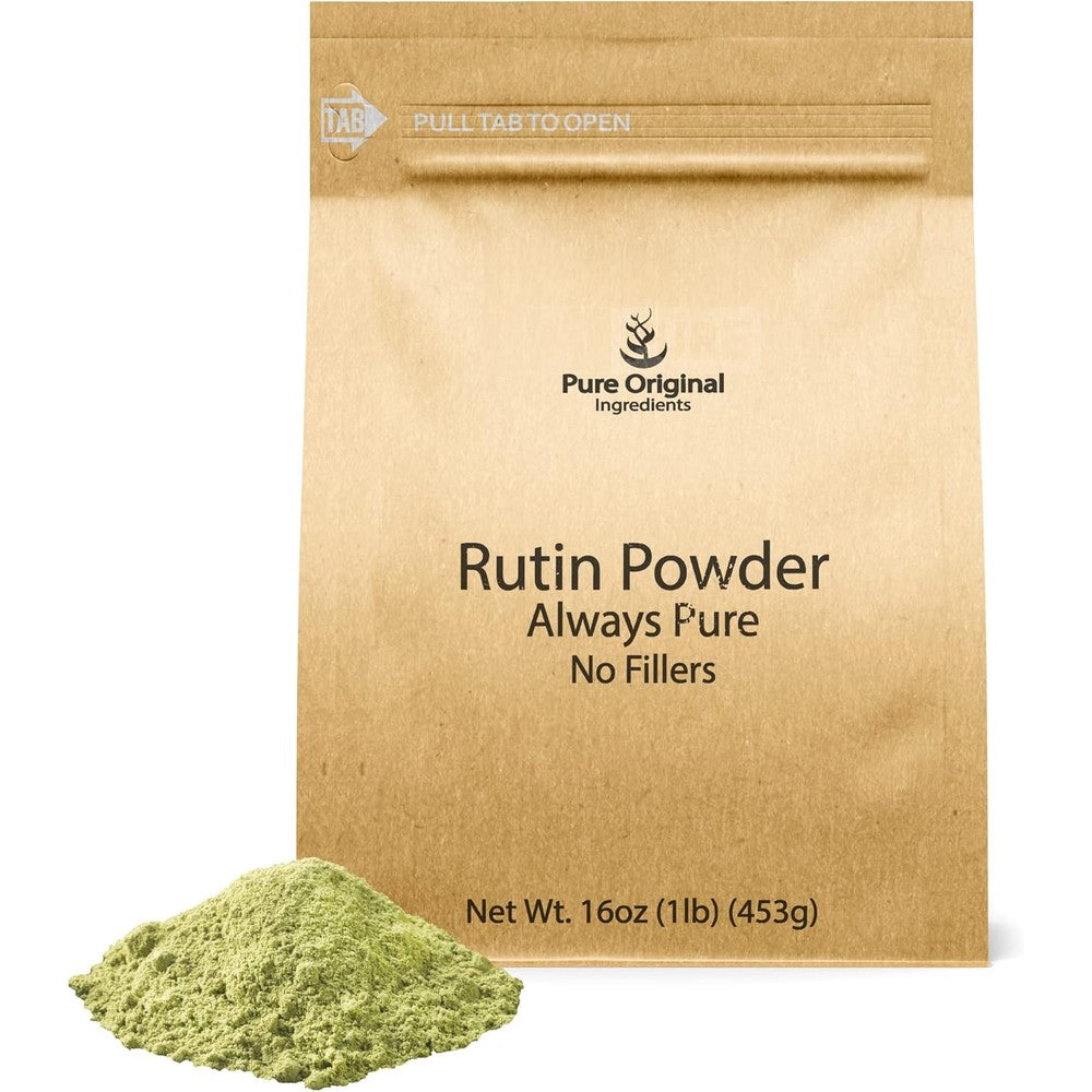 Pure Original Ingredients Rutin Powder 16 Ounce front view of packaging