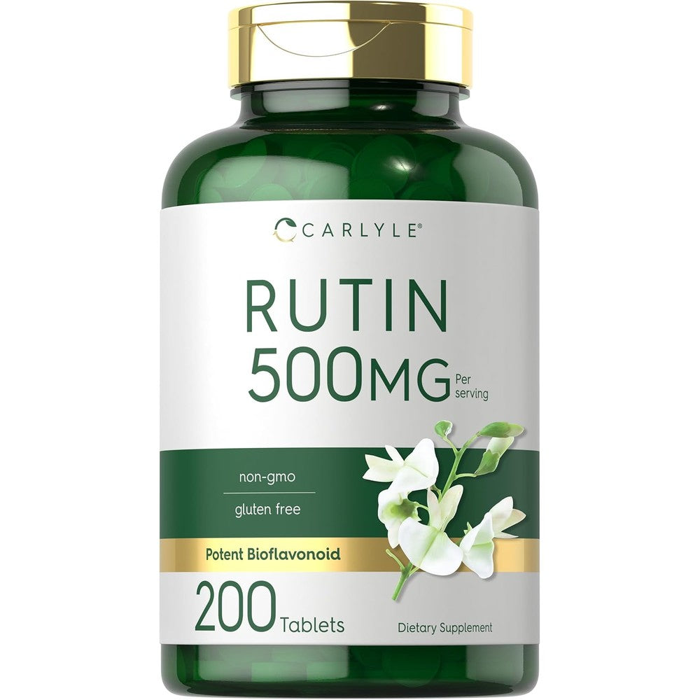 Carlyle Rutin 500mg 200 tablets front view bottle packaging