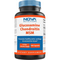 Nova Nutritions triple strength glucosamine chondroitin MSM capsules bottle front view joint support